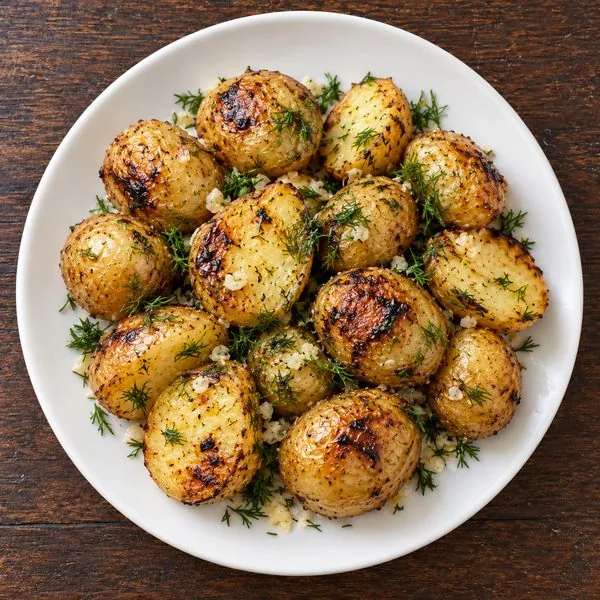 Картофель беби с укропом